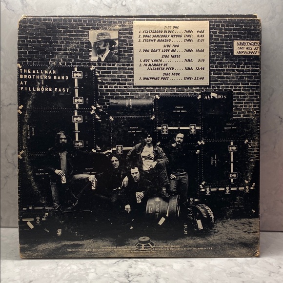 The Allman Brothers Band at Fillmore East Vinyl Record - Picture 3 of 4